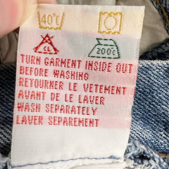 Vintage 80s Sargent Pepper 100% cotton high rise kick crop embroidered jeans 33 - Picture 14 of 14